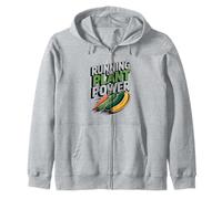 Running On Plant Vegan Atleta Runner Felpa con Cappuccio