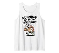 Running On Slow Mornings Turtle Coffee Runner Carino Canotta