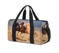 Running On The Beach Horse Sport Duffel Bag Horse Weekend Pernottamento Borsa Tote Holdall Casual Viaggio Palestra Duffel Borse per Bambini Ragazze Ragazzi Donne Uomini