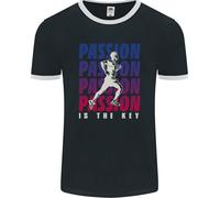 Running Passion È La Chiave Runner Marathon Uomo Ringer T-Shirt FotL