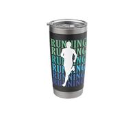 Running Runner Marathon Retro Bicchiere termico in acciaio inox doppia parete
