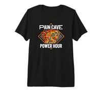 Running Skeleton Pain Cave Power Hour Endurance Athlete Maglietta Premium