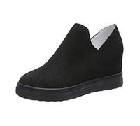 Running Sport Fitness Outdoor Donne Tempo libero Traspirante Scarpe Mesh Donne Slip on Scarpe Sportive Donna Leggero Sneakers Donna, Nero , 40 EU