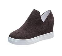 Running Sport Fitness Outdoor Donne Tempo libero Traspirante Scarpe Mesh Donne Slip on Scarpe Sportive Donna Leggero Sneakers Donna, cachi, 42 EU