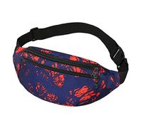 Running Sport Marsupio Uomini e Donne Sacchetto Del Telefono Mobile All'aperto Casual Messenger Bag Stampa Chiudi Montaggio Portafoglio Running Marsupio 2909, Rosso, Taglia unica