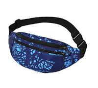 Running Sport Marsupio Uomini e Donne Sacchetto Del Telefono Mobile Sacchetto di Messaggero Casual Esterna Stampa Chiudi Montaggio Portafoglio Spandex Shorts Donne Pack Vita Alta, Blu scuro, Taglia