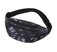 Running Sport Marsupio Uomini e Donne Sacchetto Del Telefono Mobile Sacchetto di Messaggero Casual Esterna Stampa Chiudi Montaggio Portafoglio Spandex Shorts Donne Pack Vita Alta, Nero , Taglia unica