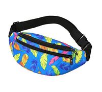 Running Sport Marsupio Uomini e Donne Sacchetto Del Telefono Mobile Sacchetto di Messaggero Casual Esterna Stampa Chiudi Montaggio Portafoglio Spandex Shorts Donne Pack Vita Alta, Blu, Taglia unica