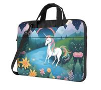 Running Unicorns - Borsa a tracolla per computer portatile, facile da usare quando si viaggia per lavoro, 33 cm