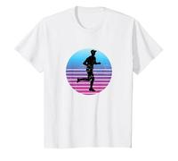 Running Uomo Corsa Jogging Cross Country Maglietta, Bambini, Bianco, 4 Anni