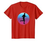 Running Uomo Corsa Jogging Cross Country Maglietta, Bambini, Rosso, 10 Anni