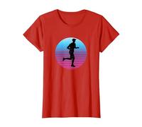 Running Uomo Corsa Jogging Cross Country Maglietta, Donna, Rosso, XL