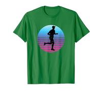 Running Uomo Corsa Jogging Cross Country Maglietta, Uomo, Verde Mela, S