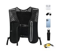Running Vest, Adjustable Hydration Pack, 15.75 Inches, Lightweight Chest Gear with Phone Bag and Water Storage for Men, Women, Cycling, Marathons, Race, Jogging, Outdoor, Running