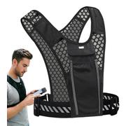 Running Vest, Breathable Hydration Pack Carrier | Reflective Sports Backpack Phone Pocket Water Bottle Holder For Cycling Hiking Trail Running Outdoor Use