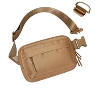Running Waist Pack, Waterproof Waist Bag, Compact Fanny Pack, Lightweight Waist Pack, Nylon Running Belt, Adjustable Waist Pack for Workout, Running, Brown, Black, Pink, White, 8.19x5.46