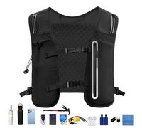 Running Water Vest - 4L Hydration Backpack, Lightweight Bladder Pack For Trail Cycling Hiking, Adjustable Chest Fit System, Reflective Safety Straps, Breathable Mesh Design | Outdoor Gear Camping,