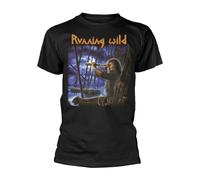RUNNING WILD - PRIVATEER BLACK T-Shirt, Front & Back Print Medium