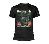 RUNNING WILD - UNDER JOLLY ROGER (ALBUM) BLACK T-Shirt, Front & Back Print Small