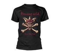 Running Wild Under Jolly Roger Crossbones autorizzato Uomo maglietta