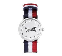 Running Wild Wolf orologio sportivo per uomo donna cinturino in nylon orologio da polso analogico al quarzo, Stile:, regular, Cinturino