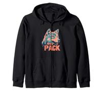 Running with the Pack - Grafica Wolf Pack per avventurieri Felpa con Cappuccio