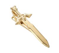 RunootPR Fermacravatta a forma di spada da uomo, in argento, oro, nero, personalizzato, regalo unico per feste, 2.3inches, Ottone, Nessuna pietra preziosa