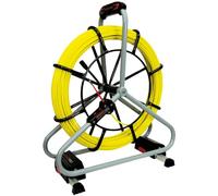Runpotec 10061 - Set professionale barra in fibra di vetro 50 m, diametro 6 mm, filettatura RTG, diametro 6 mm con bobina d'acciaio, diametro 530 mm