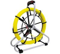Runpotec Standard-Set Asta in fibra di vetro 80 m, diametro 6 mm, filettatura RTG, diametro 6 mm con bobina d' acciaio, diametro 530 mm, 10066
