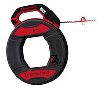 RUNPOTEC - Strumento di alimentazione del cavo RP5 | 30 m di cavo con nastro in plastica speciale ritorto a 3 strati Ø 5,5 mm | Estrattore cavo con punta di guida brevettata | Include contatore