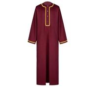 RUNQHUI Bambini Tòbè Islamico Ragazzi Abbigliamento Musulmano Thobe Arabo | Silhouette Fit Allargato E Rilassato,Abito Lungo Da Guerriera,Roba La Preghiera Musulmana,Casual,Vita Quotidiana Informale
