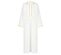 RUNQHUI Bambini Tòbè Islamico Ragazzi Abbigliamento Musulmano Thobe Arabo | Silhouette Fit Allargato E Rilassato,Abito Lungo Da Guerriera,Roba La Preghiera Musulmana,Casual,Vita Quotidiana Informale