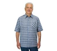 RUNQHUI Camicia Post-Chirurgia Riabilitazione Uomo Post-spalla Pulsante Pressione Camicia Paziente Ospedale, Azzurro, XXL