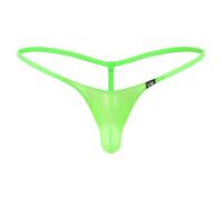 RUNQHUI Uomo Micro Perizoma Spago Sexy Trasparente G-Perizoma Tanga Thong Bikini Underwear M-XXL, verde, M