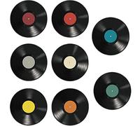 RUNRAYAY 10 Inch CD Album Cover Posters Collage Kit, 8Pcs autoadesivo muro collage immagini estetiche, Dorm Room Wall Records Bedroom Decor, Rock and Roll Music Party Decorazioni per i ragazzi - Rosso