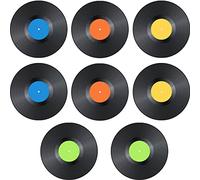 runrayay 10 Pollici Bianco Dischi in Vinile Falso 8 Pezzi 1 Pacchetto per l'arredamento Indipendente Stanza estetica o Decorazione della casa in Camera da Letto o Soggiorno a Parete Disco Studio