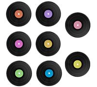 runrayay 10 Pollici Falso Autoadesivo Dischi in Vinile Vuoti, 8 Pezzi in 1 Pacchetto per Indie estetico Camera Home Decor a Parete per Camera da Letto o Soggiorno Discoteche Musica - Viola