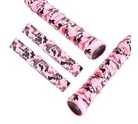 runrayay 2 impugnature per Mazze da Baseball, Nastro Adesivo per Mazze da 0,8 mm Mimetico per Baseball, Sostituzione per Vecchie impugnature per Racchette da Baseball/Tennis/Badminton - Rosa