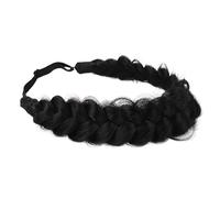 RUNRAYAY 3 pezzi di capelli sintetici intrecciati capelli maglietta intrecciata parrucca capelli maglietta classica larghezza maglietta capelli maglietta intrecciata con denti capelli, nero