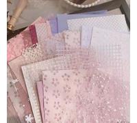 runrayay 30Pcs Scrapbook Paper Textured Paper, A5 Craft Scrapbooking Paper Sheets Handmade Snow DOT Mesh Fabric Mix Special Papers for Scrapbooking Art Journaling - B