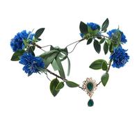 RUNRAYAY - Cerchietto da fata con corone di fiori, copricapo floreale da fata verde e blu, corone rinascimentali per sposa, donne e ragazze, rinascimento, costume di Halloween, renfaire, cosplay
