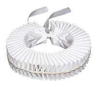 RUNRAYAY Colletto da clown, volant da giullare in perle, colletto vittoriano elisabettiano staccabile in raso, accessori da clown, B