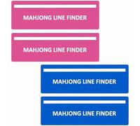 RUNRAYAY Confezione da 4 rilevatori di linee per Mahjong, lettore di linee per Mahjong, guida alle carte per Mahjong, aiuto per le regole del Mahjong, accessori e regali per Mahjong per donna, rosa