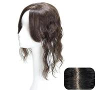 RUNRAYAY da 12 pollici Clip per capelli, vera copertura per capelli umani a 360 ° con scoppi da otto character per le donne, con clip in frange falsi margini pieni, in stile marrone 1