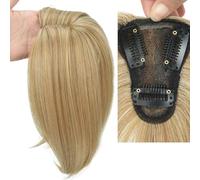 RUNRAYAY Parrucca da 25 cm con Fronte, Parrucca Media Lisci di Lunghezza Spalla in Fibra Sintetica Resistente al Calore dall'Aspetto Naturale per Donne, per Uso Quotidiano e Feste - Colore 27/613