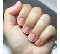 RUNRAYAY Premere su chiodi corti, falsi chiodi a molla con punte francese, chiodi morbidi per nail art quotidiani, estensioni di unghie finte per donne decorazioni per le nail art manicure