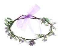 RUNRAYAY Purple fatte a mano Floro Crown Flower Crown Crown Woodland Elf Elfo Floral Circlet Tira