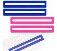 RUNRAYAY Rilevatore di linee del Mahjong, confezione da 4, lettore di regole del Mahjong, accessori per principianti, per giocatori, rosa e blu