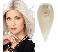 RUNRAYAY Topper per capelli da donna, base larga, topper per capelli da donna con capelli diradati, clip, frangia finta, soluzione perfetta ed elegante, 25 cm, 1001#
