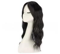 RUNRAYAY Topper per capelli ondulato RUNRAYAY, toppers per capelli 3D 360 ° per donne con capelli diradati, toppers ricci lunghi 20 pollici con scoppi francesi, nero 6A#